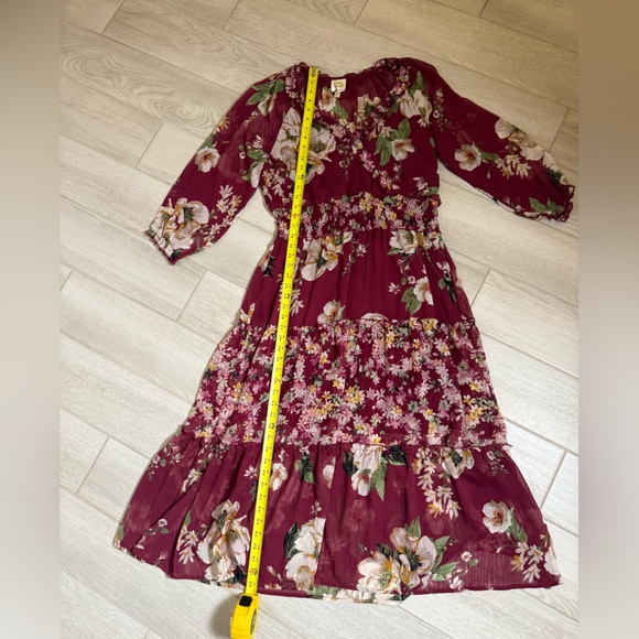 Fig & flower Floral marron Maxi Dress size L - Picture 11 of 16